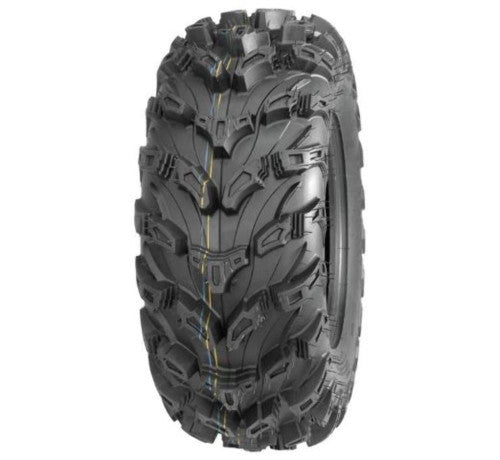 QuadBoss QBT672 Radial Mud Tire - 27x11R12 8Ply - 609314 for ATVs and UTVs, featuring an aggressive tread pattern for optimal traction in muddy conditions.