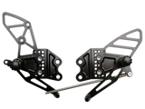 Vortex Racing 04-05 Kawasaki ZX-10R Ninja Adjustable Rearsets- Black - Vortex Racing