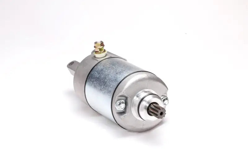 Silver and gray OEM spec starter motor from the 61-112 Starter with 1-year warranty
