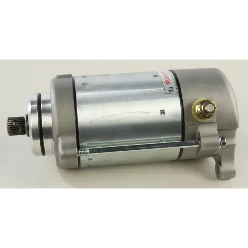 Silver electric starter motor with mounting bracket for RV parts & accessories, OEM specs
