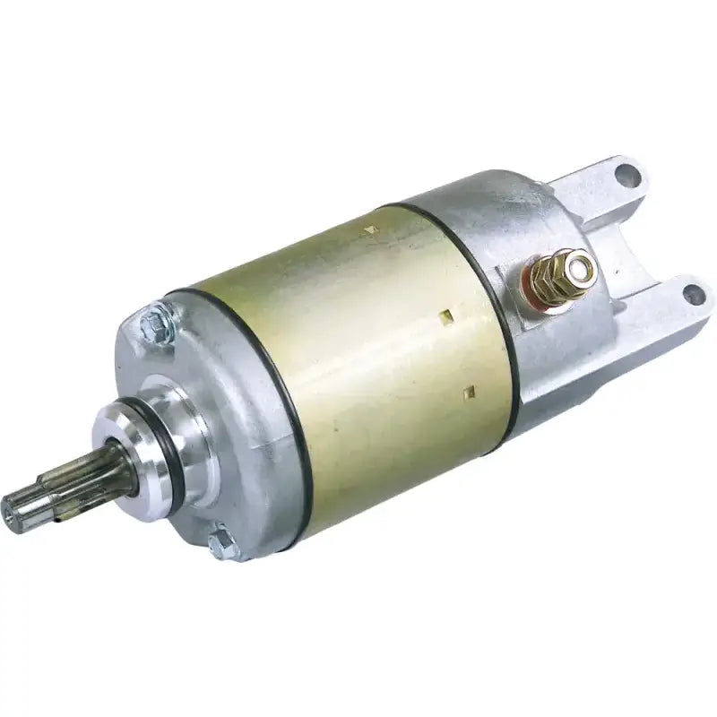 Silver and gold electric starter motor for RV parts & accessories with one-year warranty