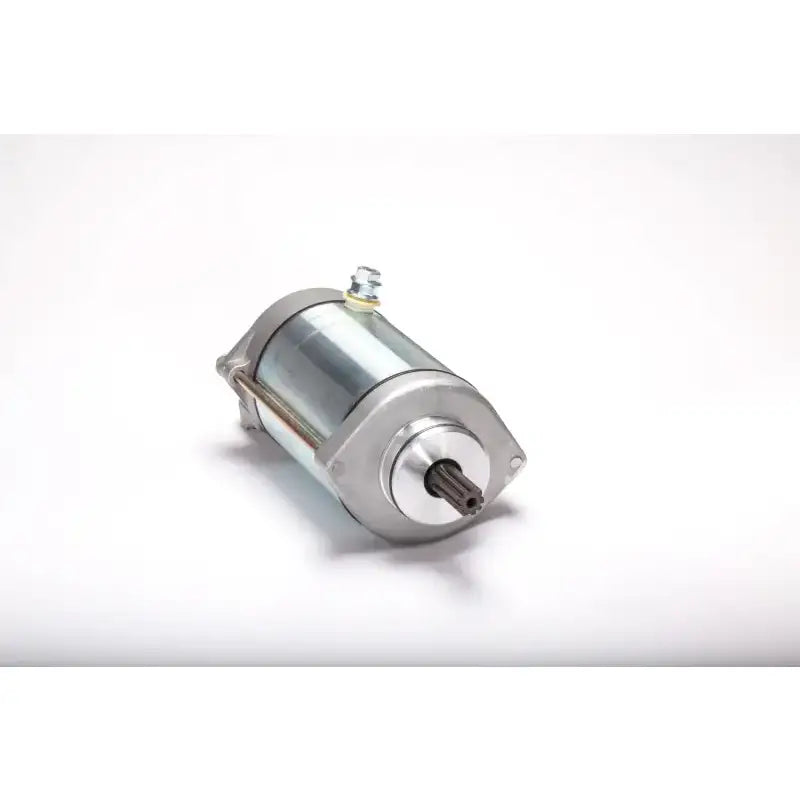 Silver and gray electric starter motor meeting OEM specs, perfect for RV parts & accessories