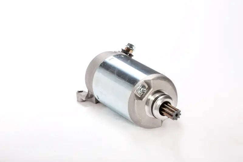 Silver and gray electric starter motor for RV parts & accessories with one-year warranty