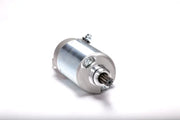 Silver cylindrical starter motor with toothed shaft for RV and truck parts & accessories