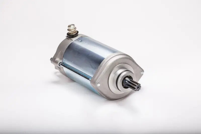 Silver and gray 61-309 starter motor meets OEM specs with 1-year warranty