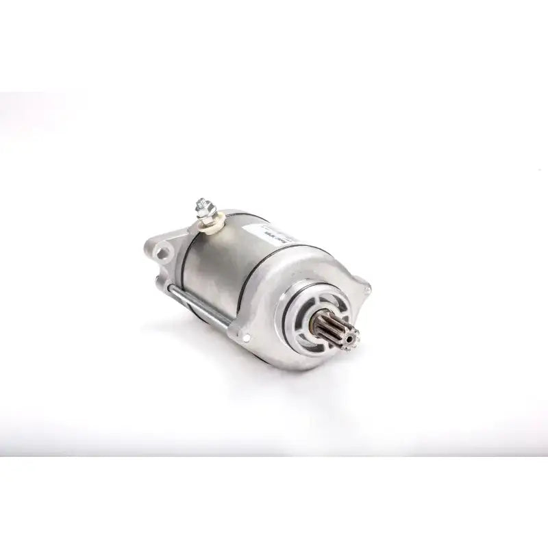 Silver metallic starter motor with splined shaft for RV and truck parts & accessories