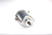Silver and black electric starter motor for vehicle’s starting, meeting OEM specs