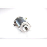 Silver and black electric starter motor for vehicle’s starting, meeting OEM specs