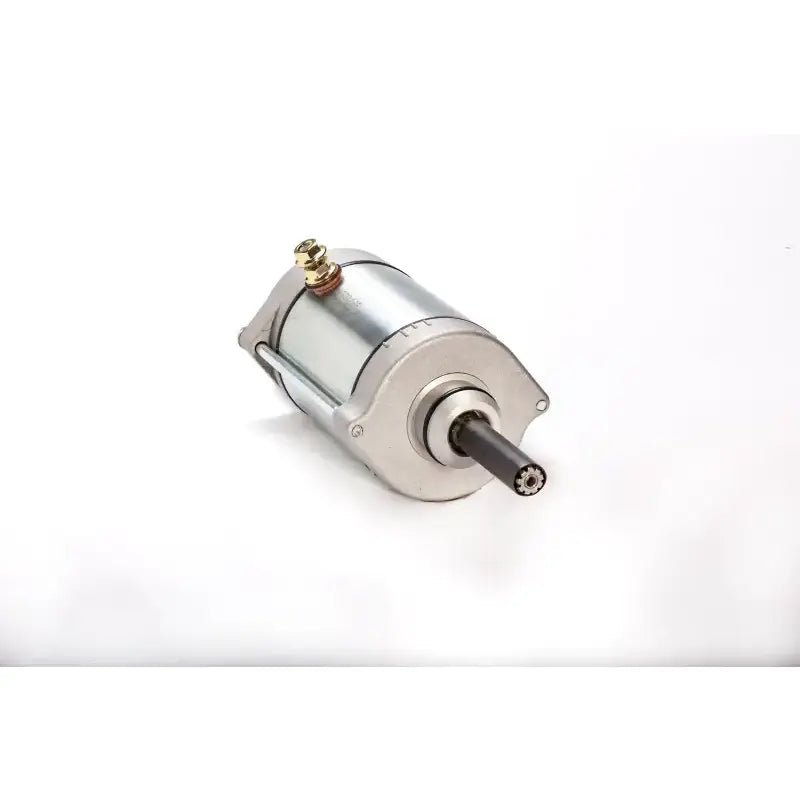 Silver and black electric starter motor for RV parts & accessories and powersports vehicles