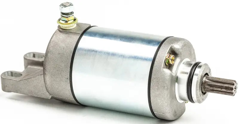 Silver and gray electric starter motor for vehicle’s starting, ideal in RV parts & accessories