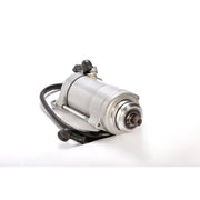 Silver electric starter motor with black cable for 61-401, meets OEM specs, one-year warranty