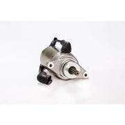 Silver and black electric starter motor for RV parts & accessories, meets OEM specs