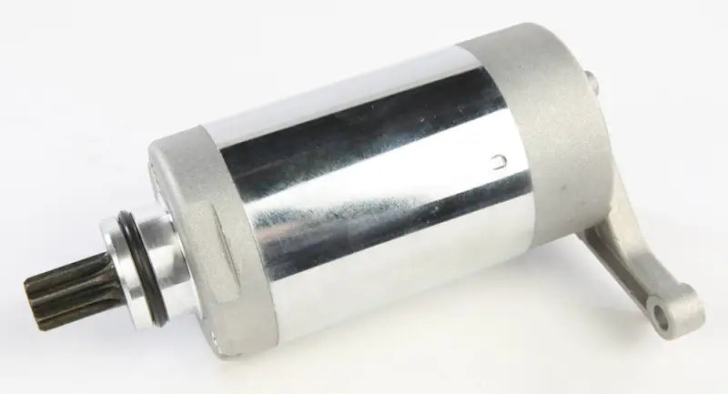 Silver and gray electric starter motor for RV parts & accessories, meets OEM specs
