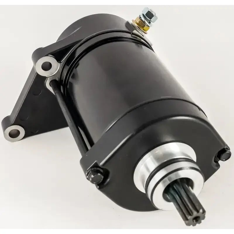Black electric starter motor for 61-423 with OEM specs and 1-year warranty