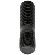 Black threaded pipe nipple for Dorman HD Wheel Stud replacement in heavy-duty wheel setups