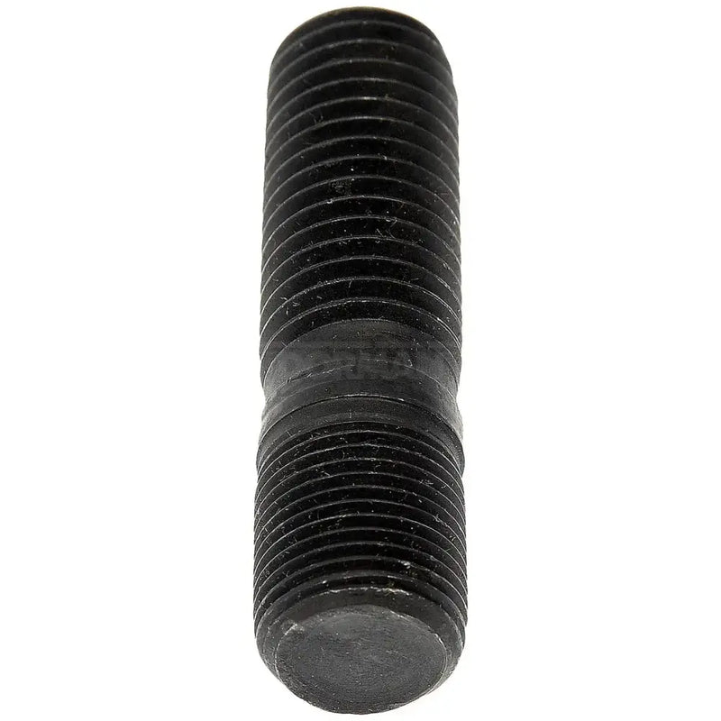 Black threaded pipe nipple for Dorman HD Wheel Stud replacement in heavy-duty wheel setups