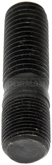 Black threaded pipe nipple for Dorman HD Wheel Stud replacement in heavy-duty wheel setups