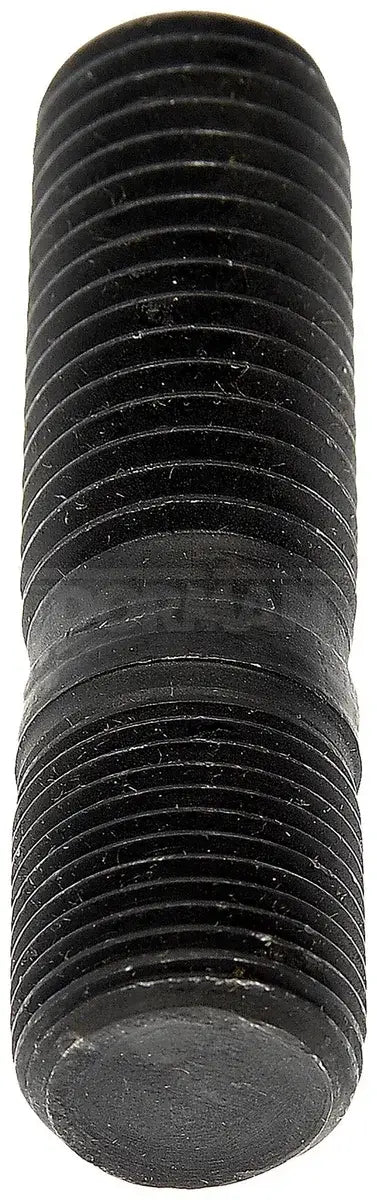 Black threaded pipe nipple for Dorman HD Wheel Stud replacement in heavy-duty wheel setups