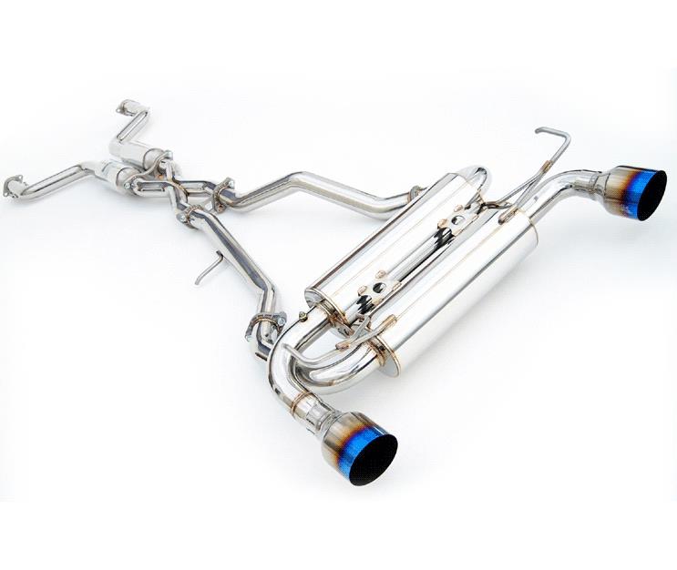 Invidia HS03IFXGID Invidia 03-05 Infiniti FX35/45 Gemini Rolled Titanium Tip Cat-back Exhaust - HS03IFXGID