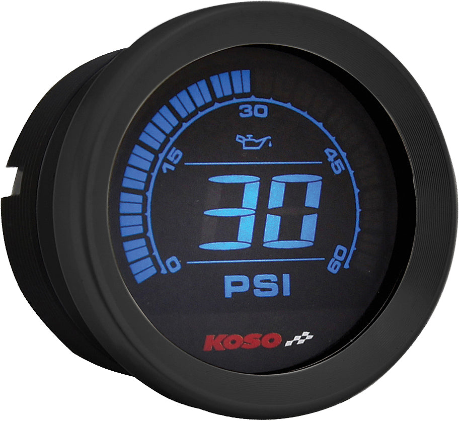 Hd 02 Series Gauge Kit Black Bezel Oil Temp