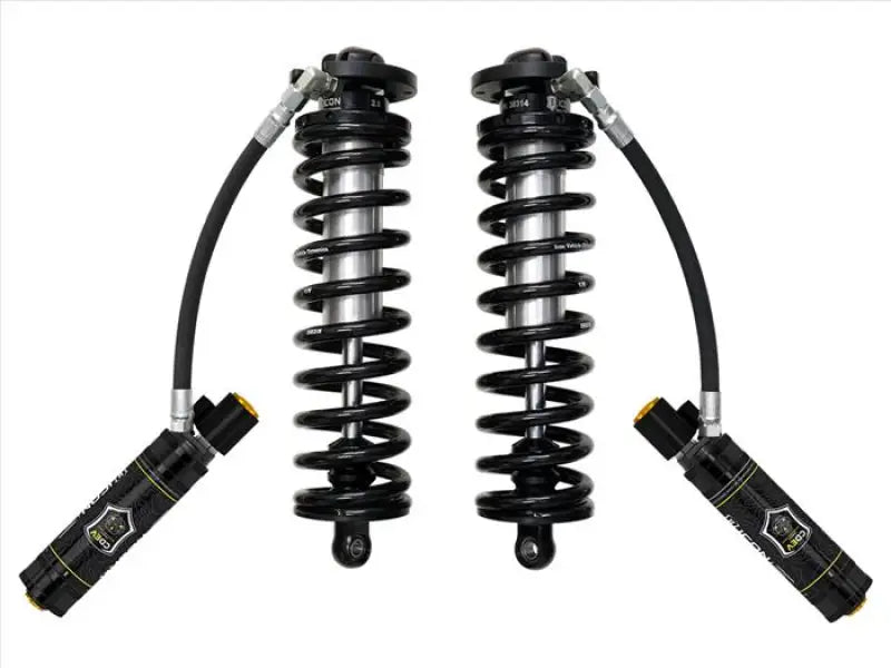 Black coilover shocks with remote reservoirs for 61721E Icon FSD 4WD vehicles