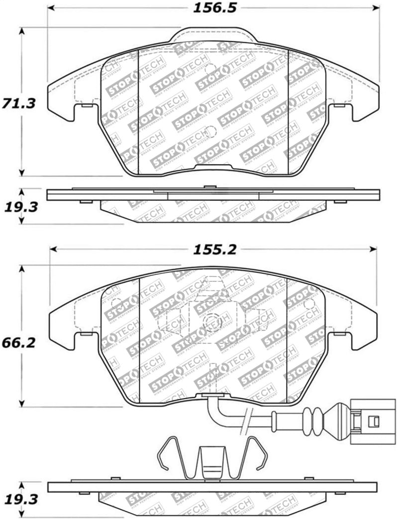 Stoptech 305.11070 StopTech Street Select Brake Pads - Front