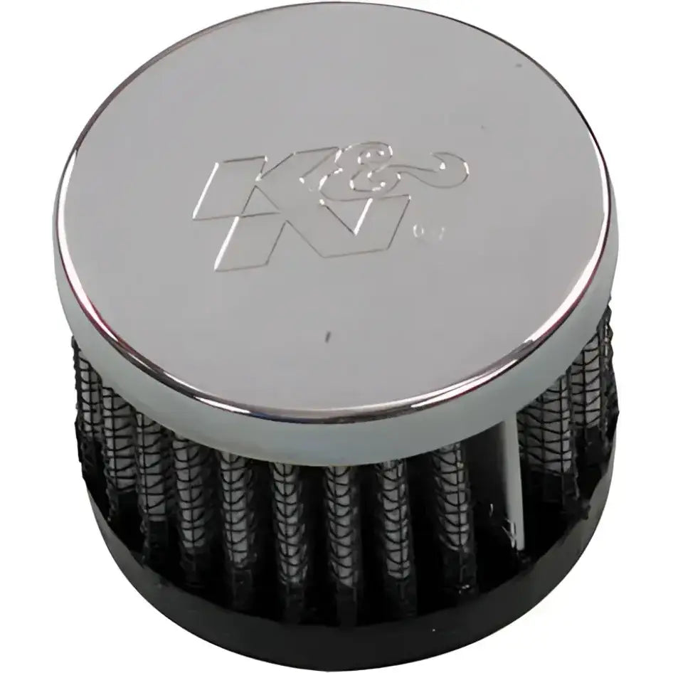 62-1330 Crankcase Vent Air Filter Direct Mount Chrome Top - Remote
