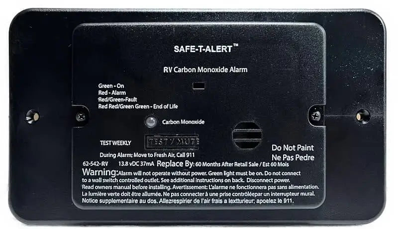 RV carbon monoxide alarm