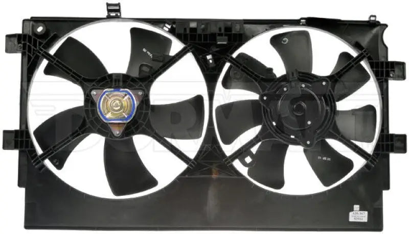 620-367 Dorman Dual Fan Assembly showing a dual fan assembly for easy cooling boost