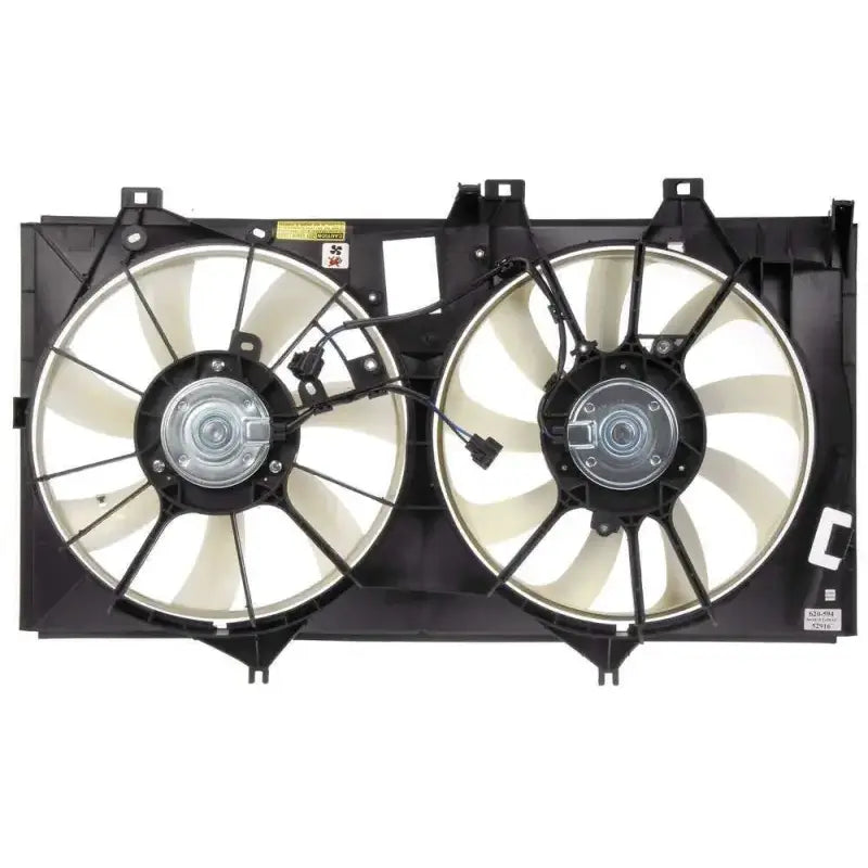 620-594 Dorman dual fan assembly showing durable dual fan assembly for radiator cooling