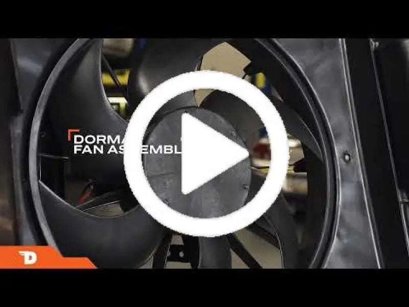 Black radiator fan assembly for Dorman dual fan assembly replacement upgrade