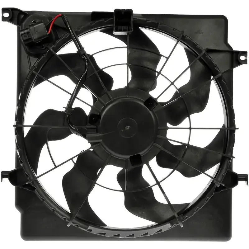 Black plastic radiator fan assembly for Dorman fan assembly and fan replacement