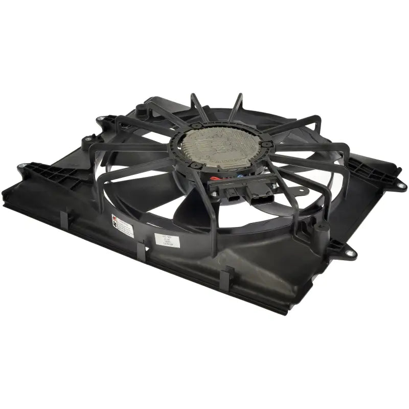 Black plastic Dorman radiator fan assembly for optimal engine cooling