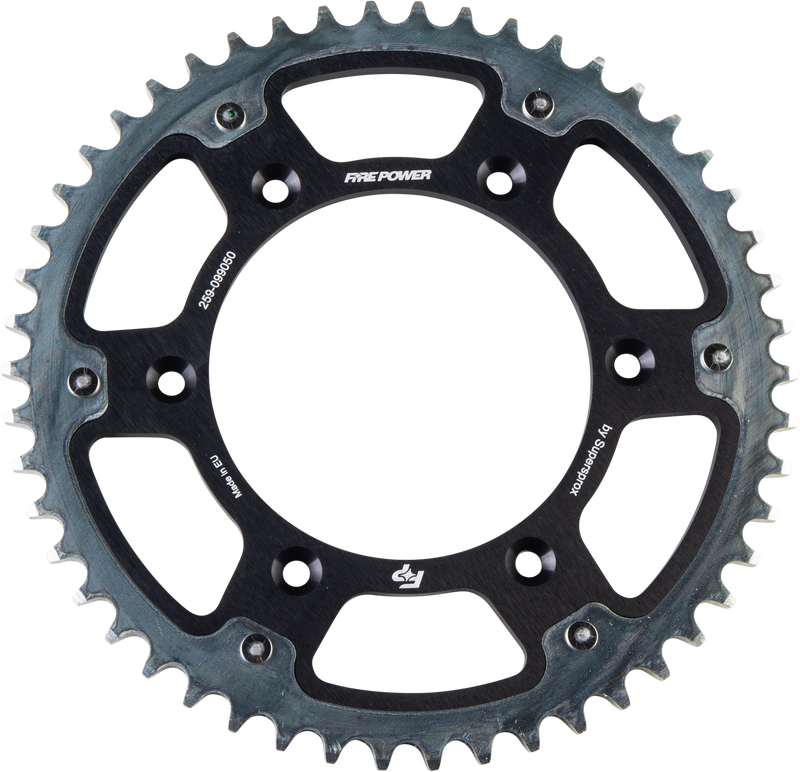 FPH-990-50-BLK Fire Power Rear Sprocket Hybrid 50T Blk/Sil