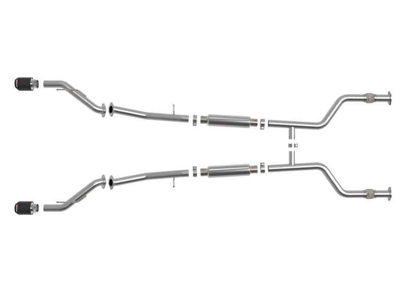 aFe 49-36138-C aFe POWER Takeda 2023 Nissan Z 2 1/2in 304 SS Cat-Back Exhaust System w/ Carbon Fiber Tips