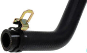 Black rubber Dorman engine heater hose with metal clamp for heater hose assembly