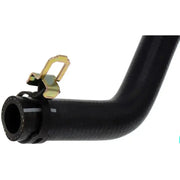 Black rubber Dorman engine heater hose with metal clamp for heater hose assembly