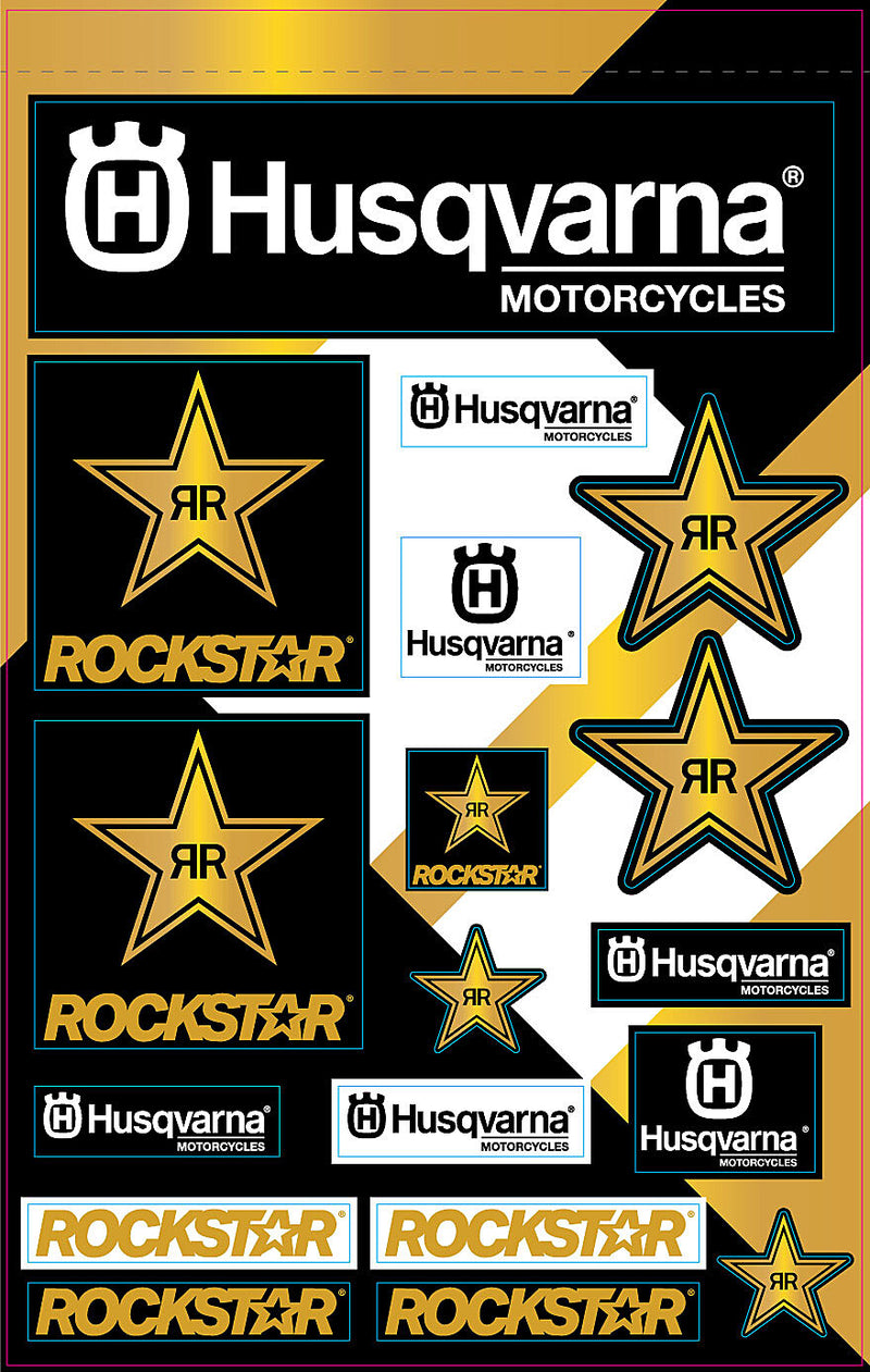 862-4070101 D-Cor Husqvarna Racing Decal Hus Racing Decal Sheet