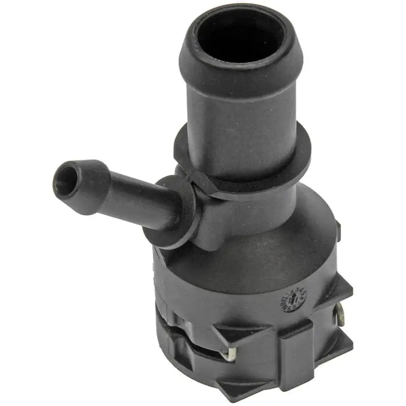 Black plastic Dorman heater hose connector for Dorman heater hose systems