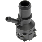 Black plastic Dorman heater hose connector for Dorman heater hose systems