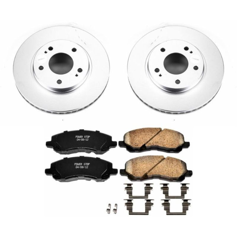 PowerStop CRK1678 Power Stop 01-05 Chrysler Sebring Front Z17 Evolution Geomet Coated Brake Kit