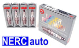 "6290 NGK Pfr6H-10 Plug 4/Box - Laser Platinum spark plugs for enhanced engine power, improved fuel efficiency, and reliable ignition. Image displays NGK packaging showing four individual boxes next to premium box."
