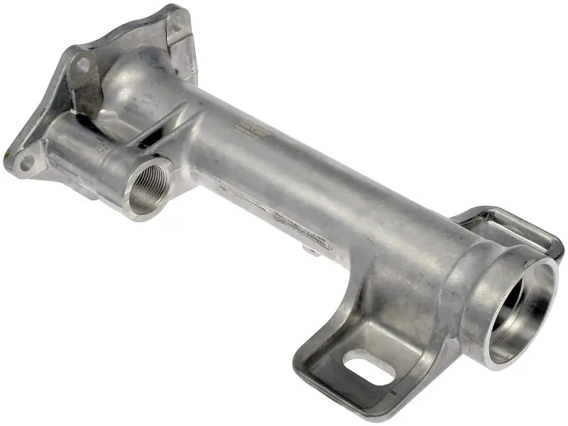 Silver metal engine coolant pipe for Dorman Front Shaft Housing, durable and easy to install