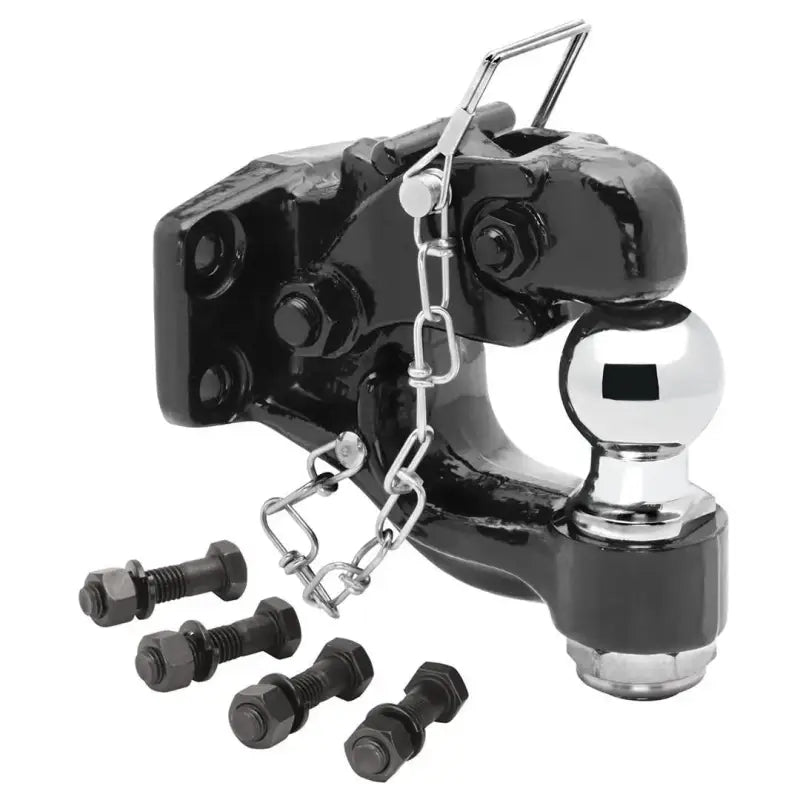 Draw Tite Pintle Hook with 2" Diameter Ball by 6301120, showcasing sturdy construction and essential hardware.