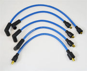 Blue spark plug wires with black boots from CDI Electron Spark Plug Wire Set I/O 6 Cyl