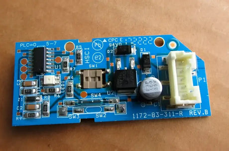 Blue circuit board with electronic components for Norcold Board-Display Good Product