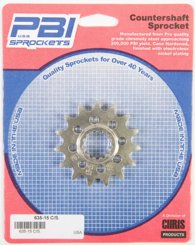 PBI 635-15 Front Cs Sprocket Steel 15t 428 Kaw/Suz