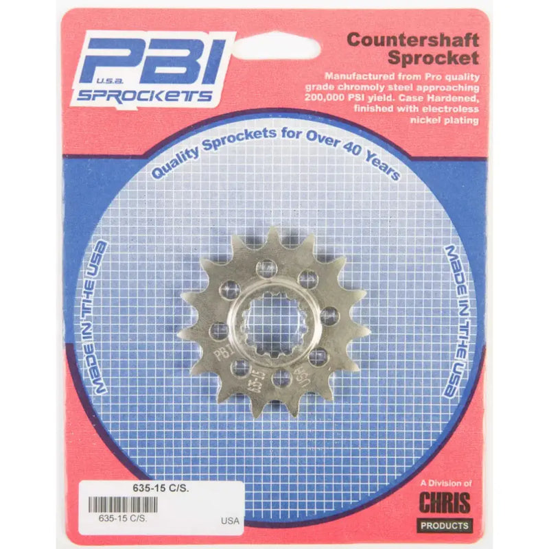 PBI 635-15 Front Cs Sprocket Steel 15t 428 Kaw/Suz