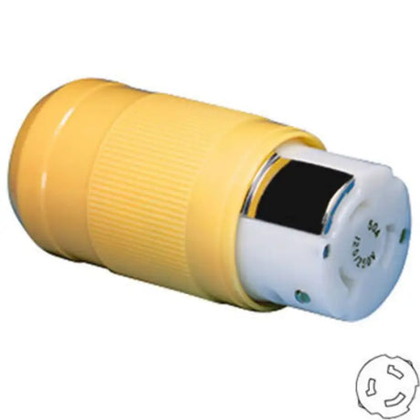 6364CRN Marinco Female Connector 50A Yellow - Power Cord Plug End