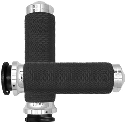Memory Foam Grips 1.5" Large Chrome Indian Touring